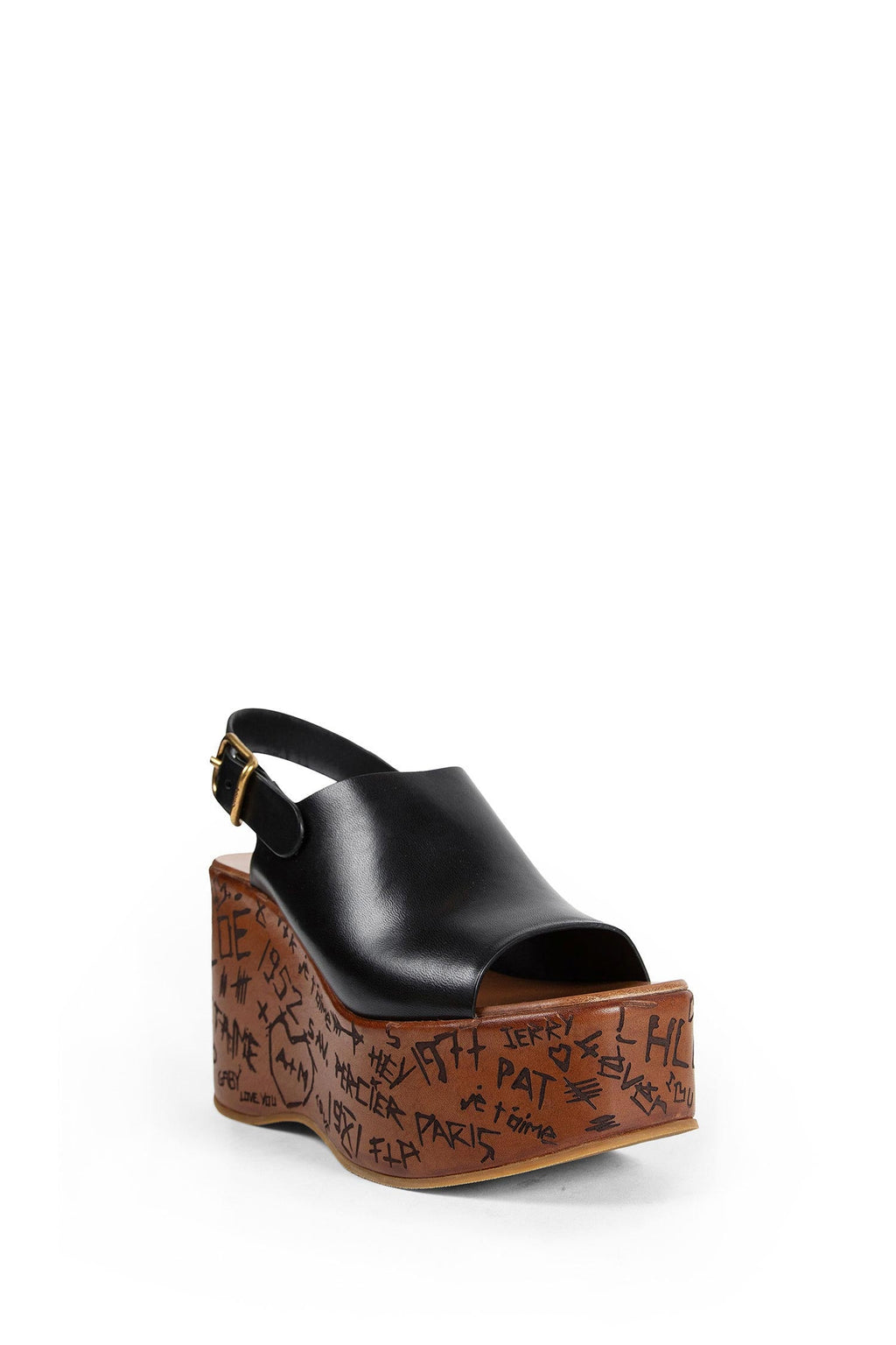 Maxime Leather Wedge Sandals Chloe оригінал – Купити в Україні – вид ззаду