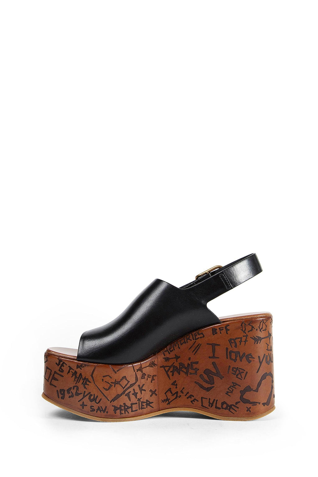 Maxime Leather Wedge Sandals Chloe оригінал – Купити в Україні – збільшений вид