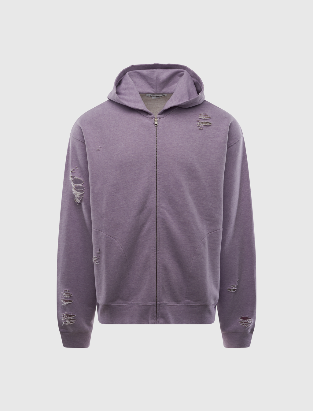Distressed Logo Zip Hoodie Acne studios оригінал – Купити в Україні – боковий вид