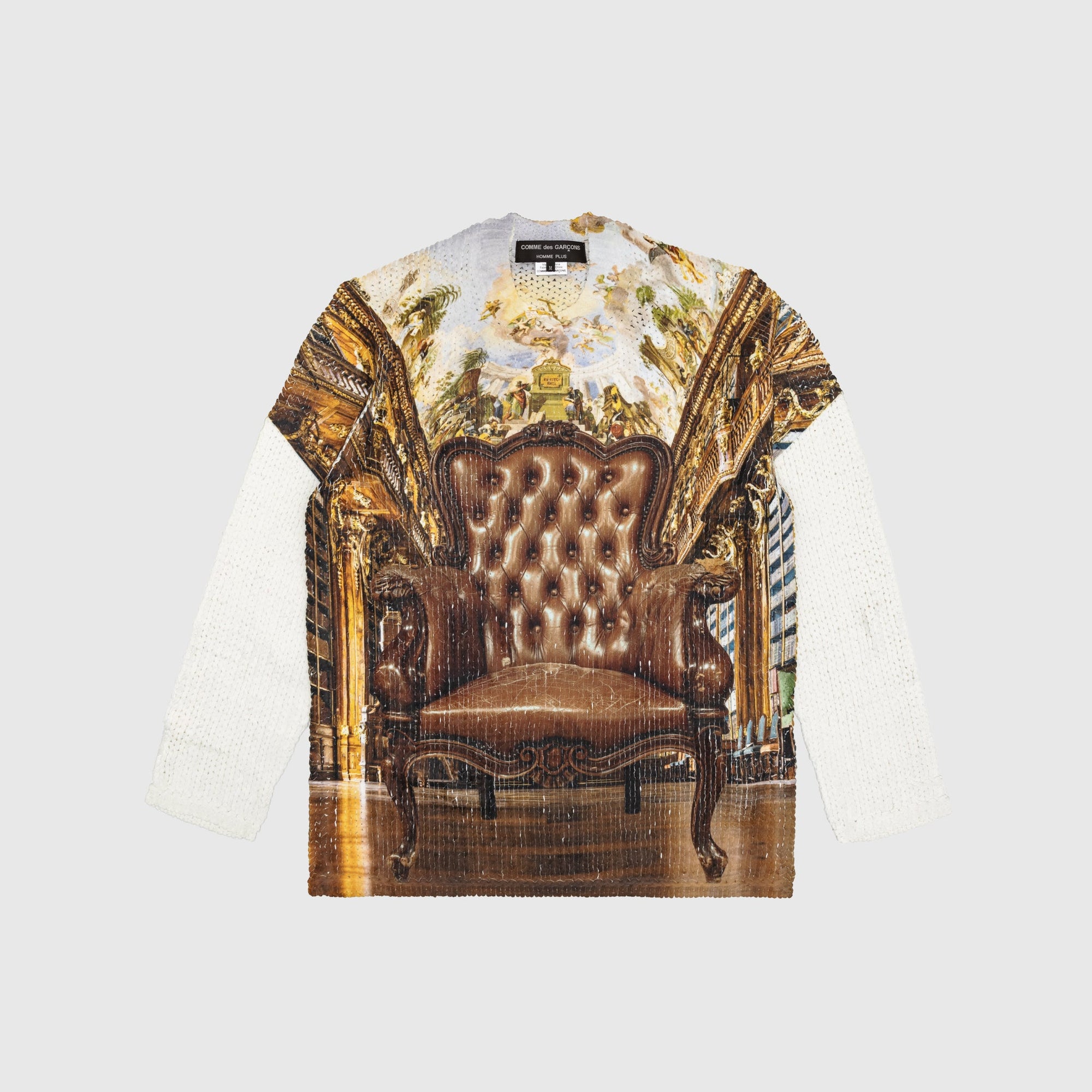 Graphic Printed Knit Sweater Comme des garcons оригінал – Купити в Україні – боковий вид