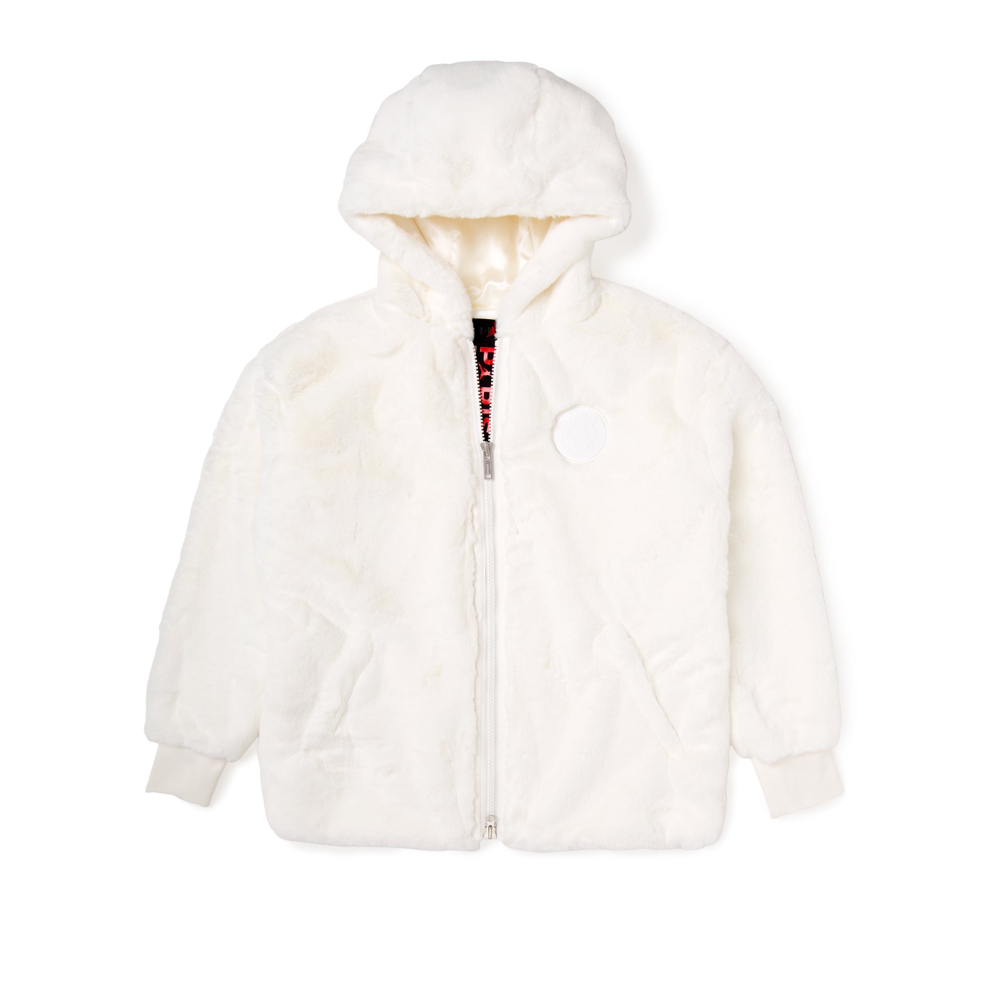 Jordan X Paris Saint-Germain Womens Fur Jacket Air jordan оригінал – Купити в Україні – боковий вид