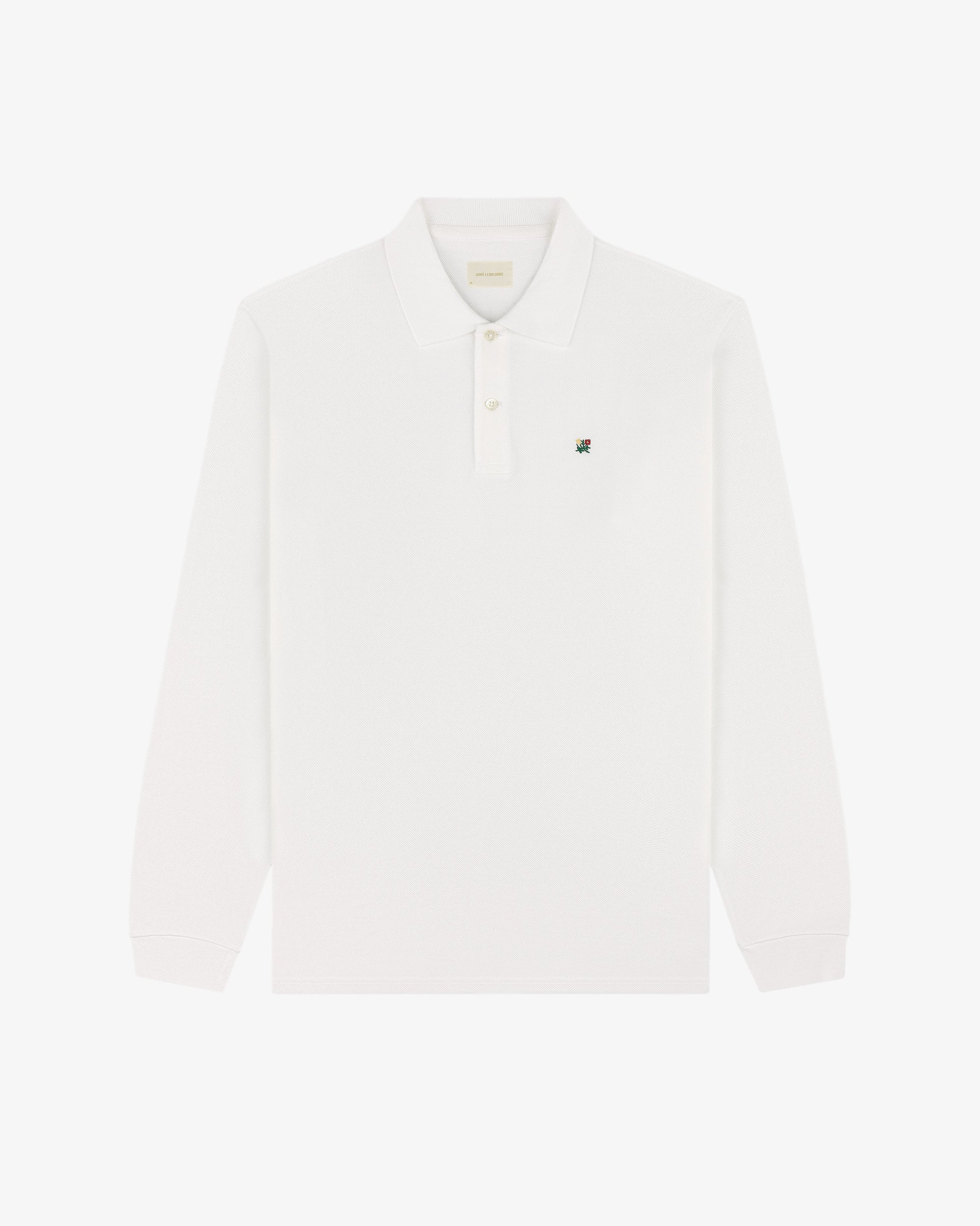 Оригінальна Long-Sleeve Crest Piqué Polo Aime leon dore – вид ззаду