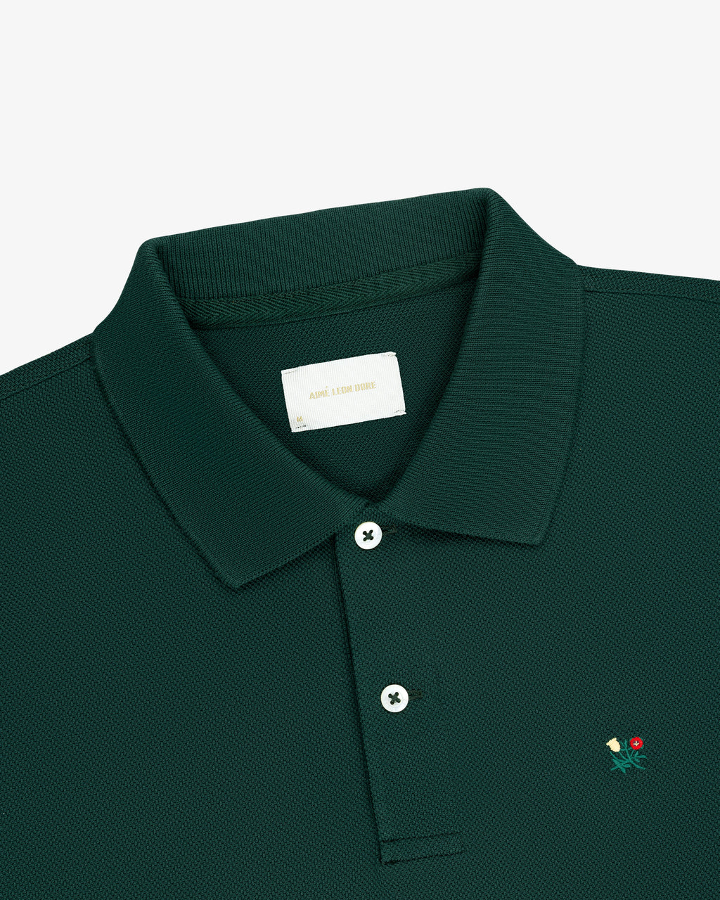 Оригінальна Long-Sleeve Crest Piqué Polo Aime leon dore – детальний вид