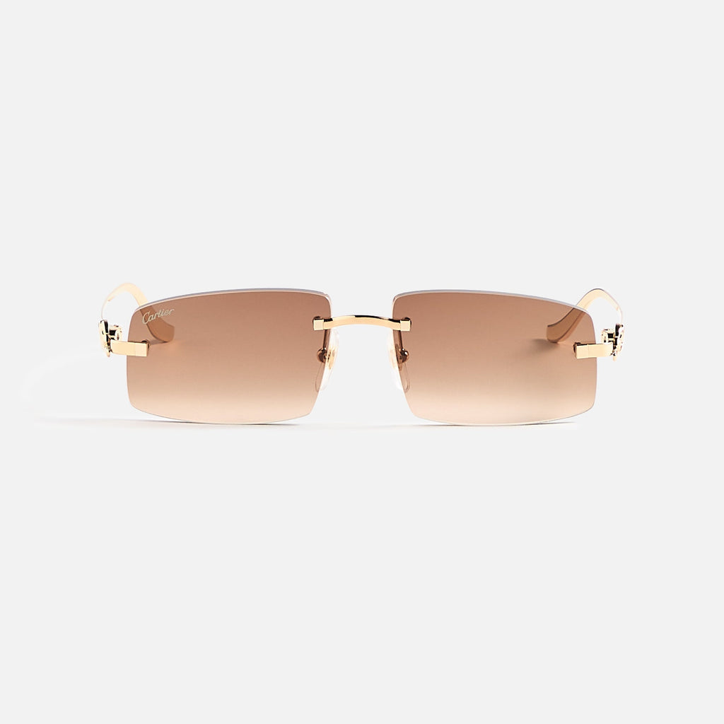 Rectangular Frames Gold Brown Cartier оригінал – Купити в Україні – боковий вид