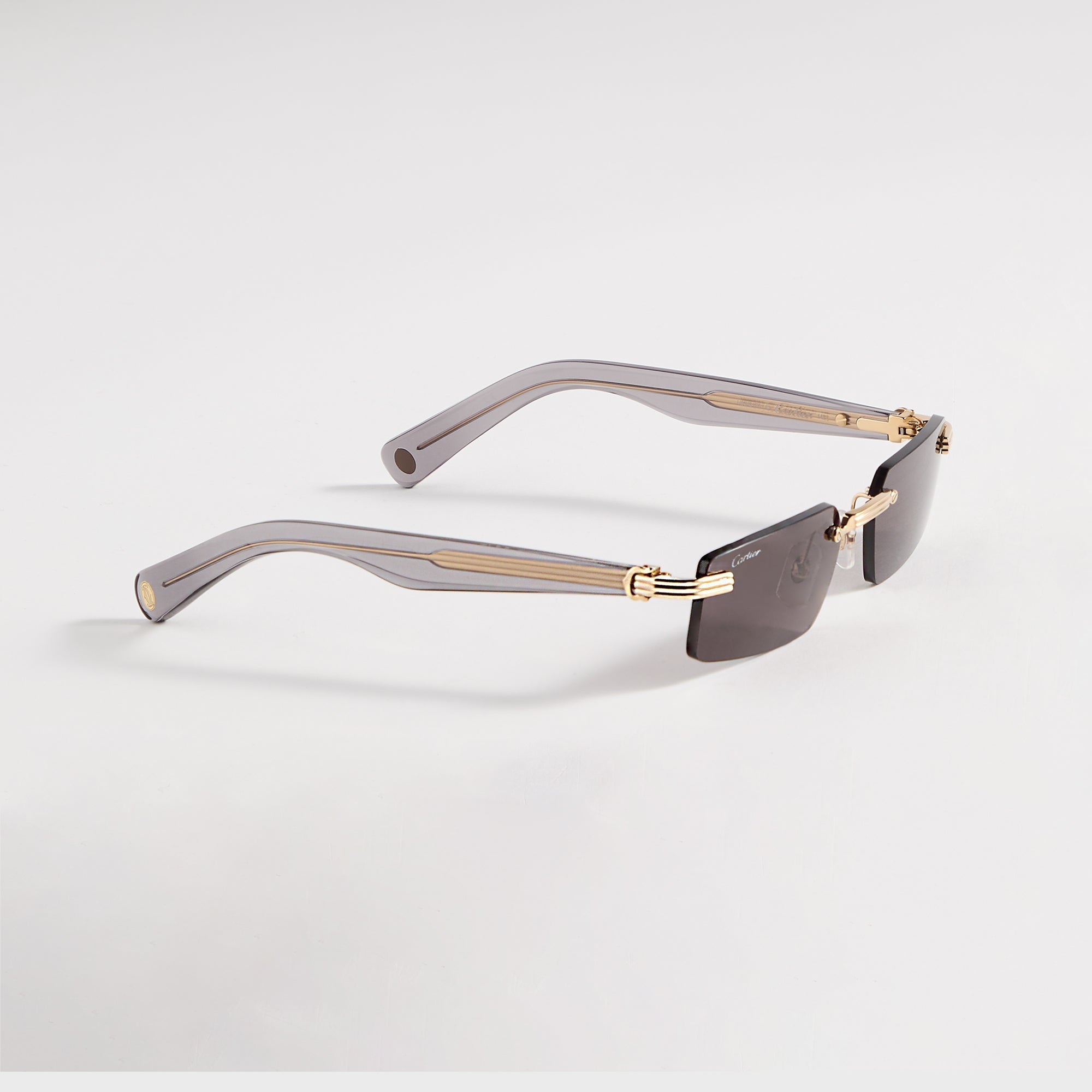 Оригінальна Rectangular Sunglasses Black Cartier – вид ззаду