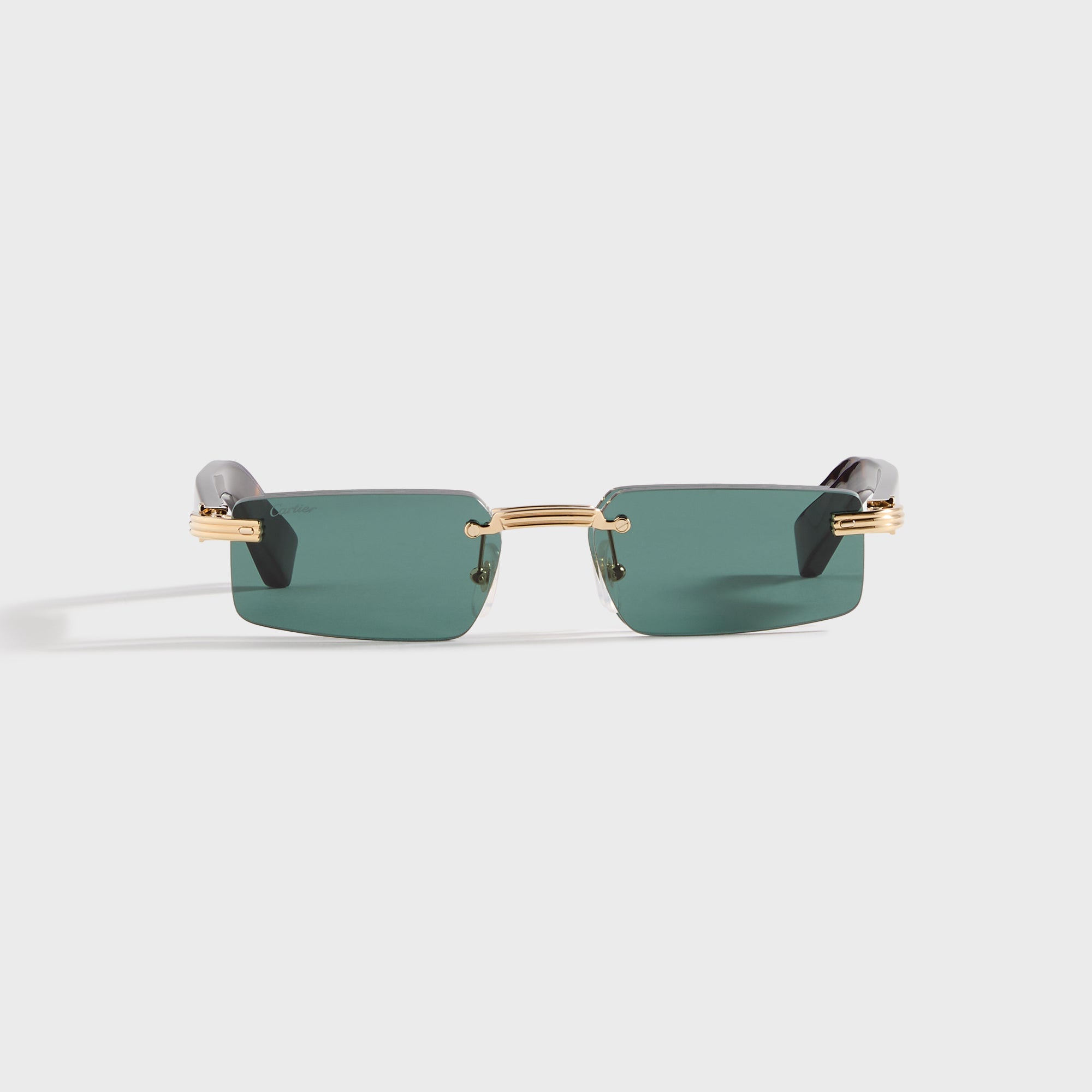Оригінальна Rectangular Sunglasses Gold Cartier – боковий вид