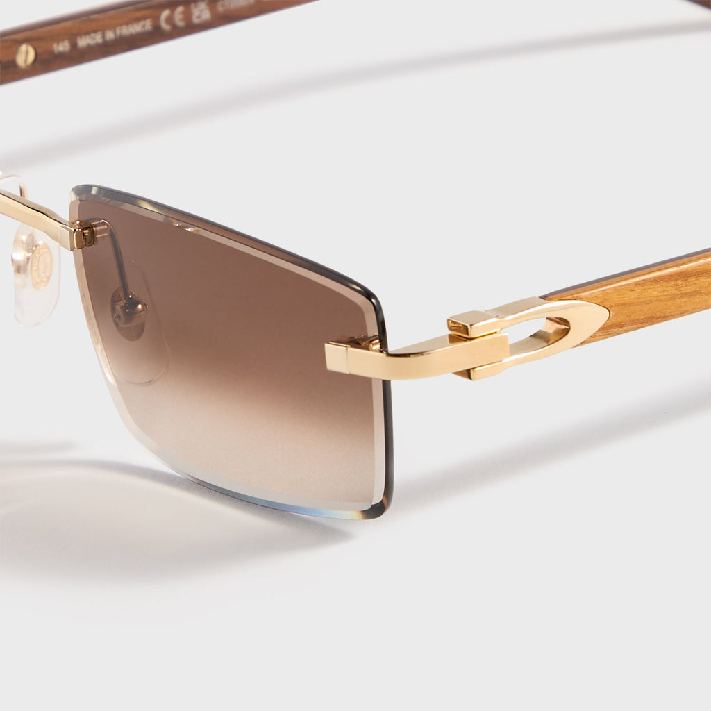 Square Sunglasses Gold Cartier – Гарантія оригінальності – вид ззаду