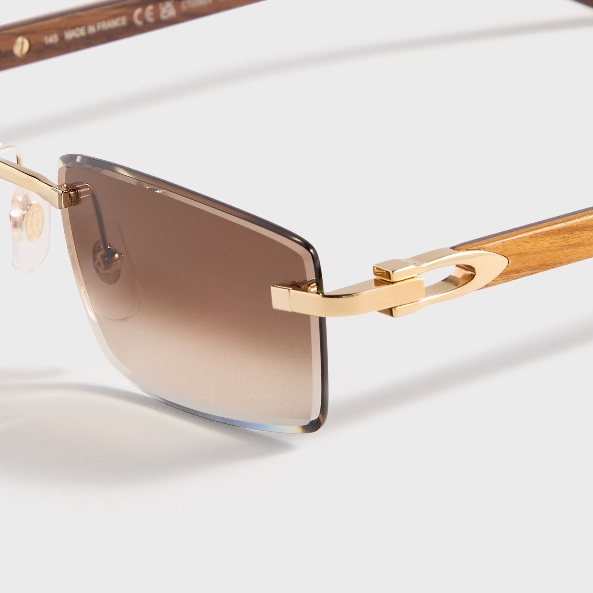 Square Sunglasses Gold Cartier – Гарантія оригінальності – вид ззаду