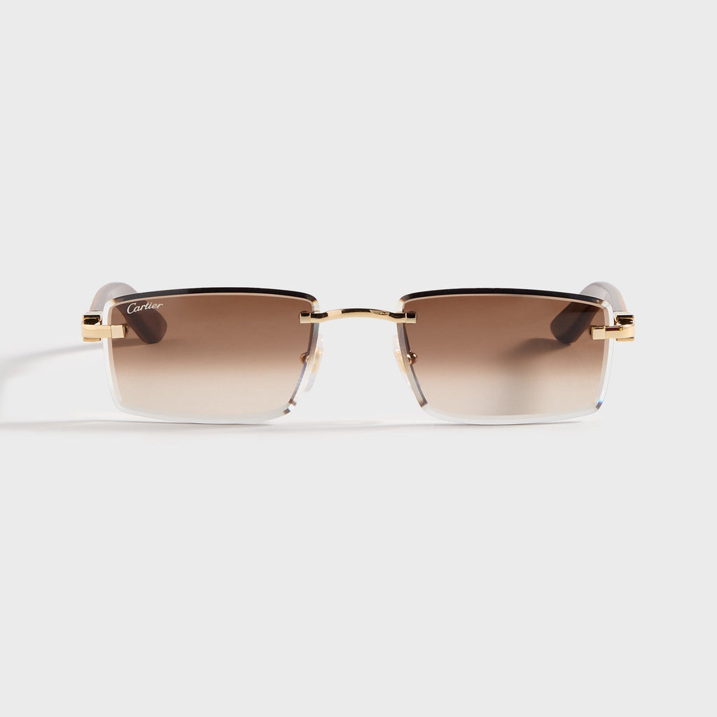 Square Sunglasses Gold Cartier – Гарантія оригінальності – боковий вид