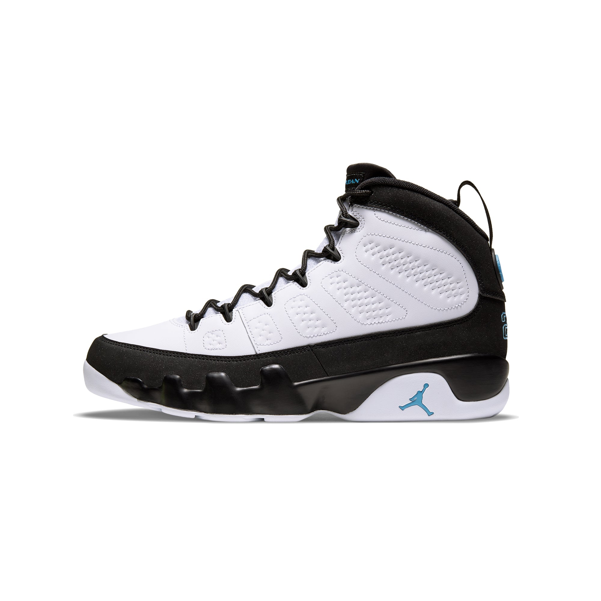 Mens 9 Retro University Blue Shoes Air jordan – Гарантія оригінальності – боковий вид