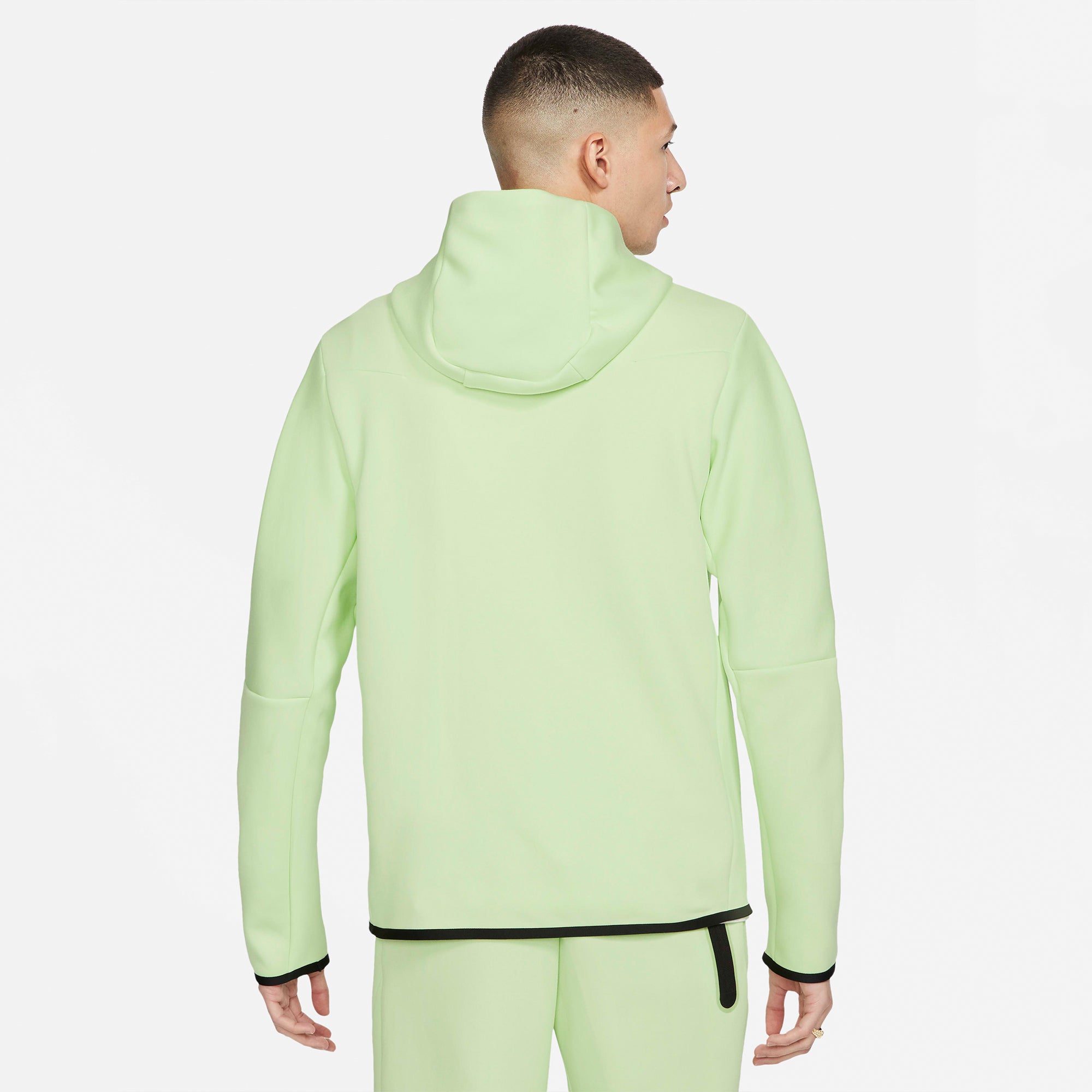 Mens Sportswear Tech Fleece Full Zip Liquid Lime Hoodie Nike – Гарантія оригінальності – детальний вид