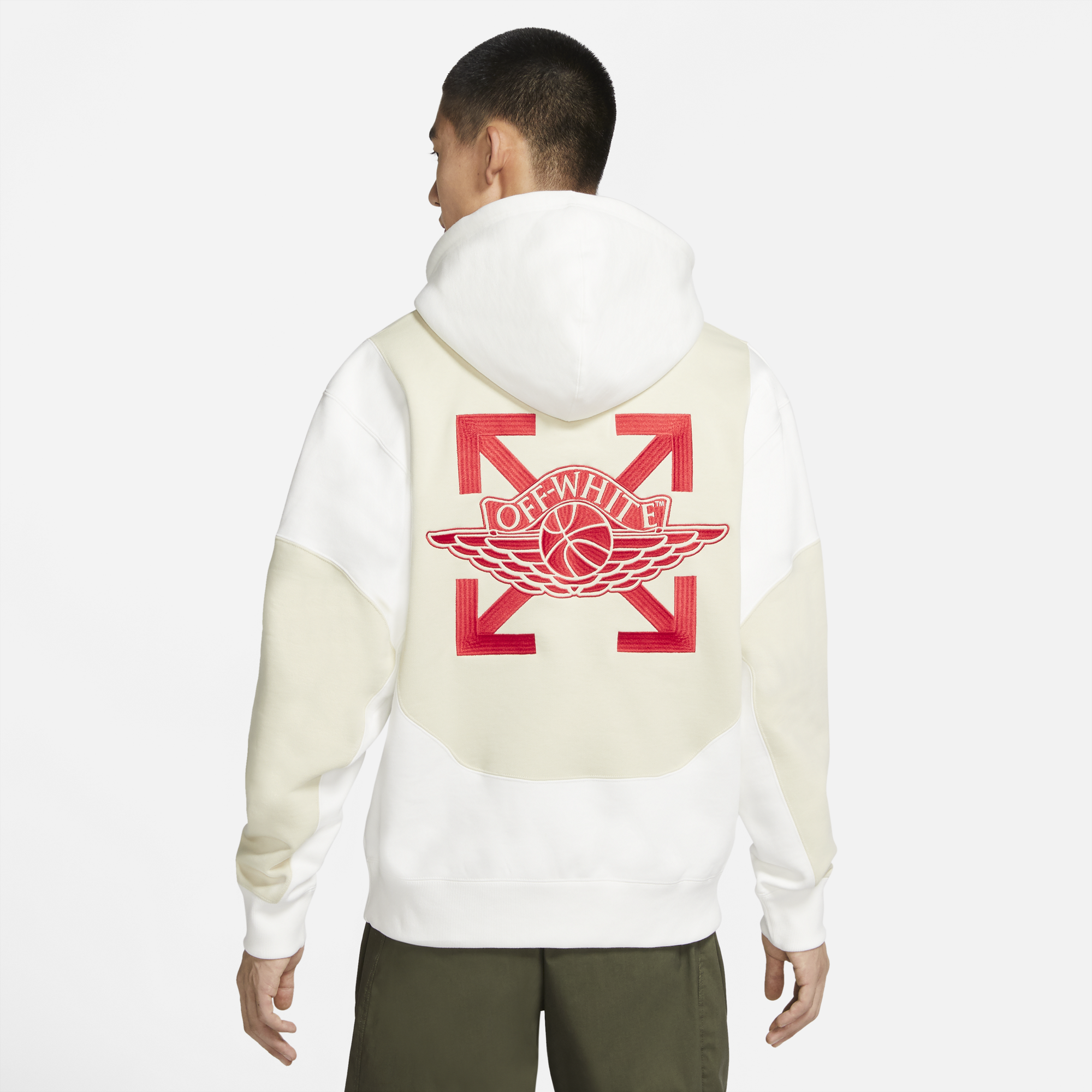 X Off White Mens Pullover Hoodie Air jordan оригінал – Купити в Україні – вид ззаду