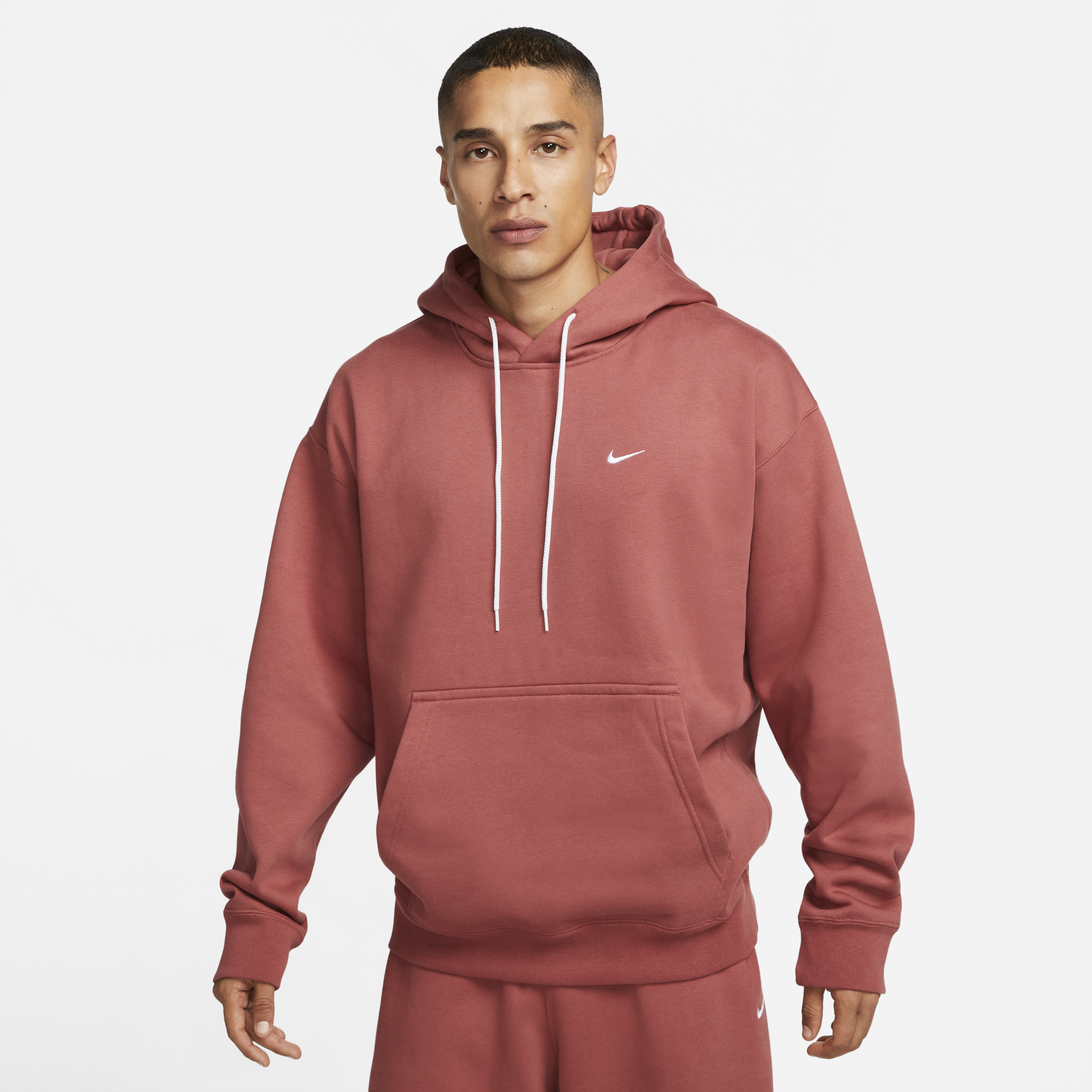 Mens Solo Swoosh Fleece Hoodie Nike – Гарантія оригінальності – вид ззаду - NIKE