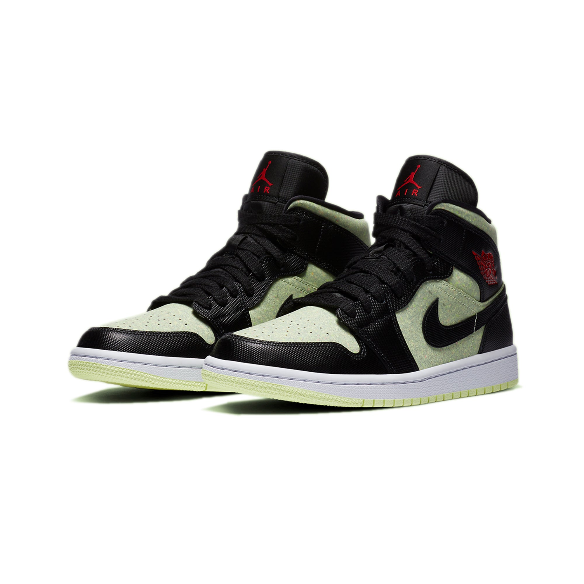 Womens Jordan 1 MID Se Barely Bolt Shoes Air jordan – Гарантія оригінальності – вид ззаду