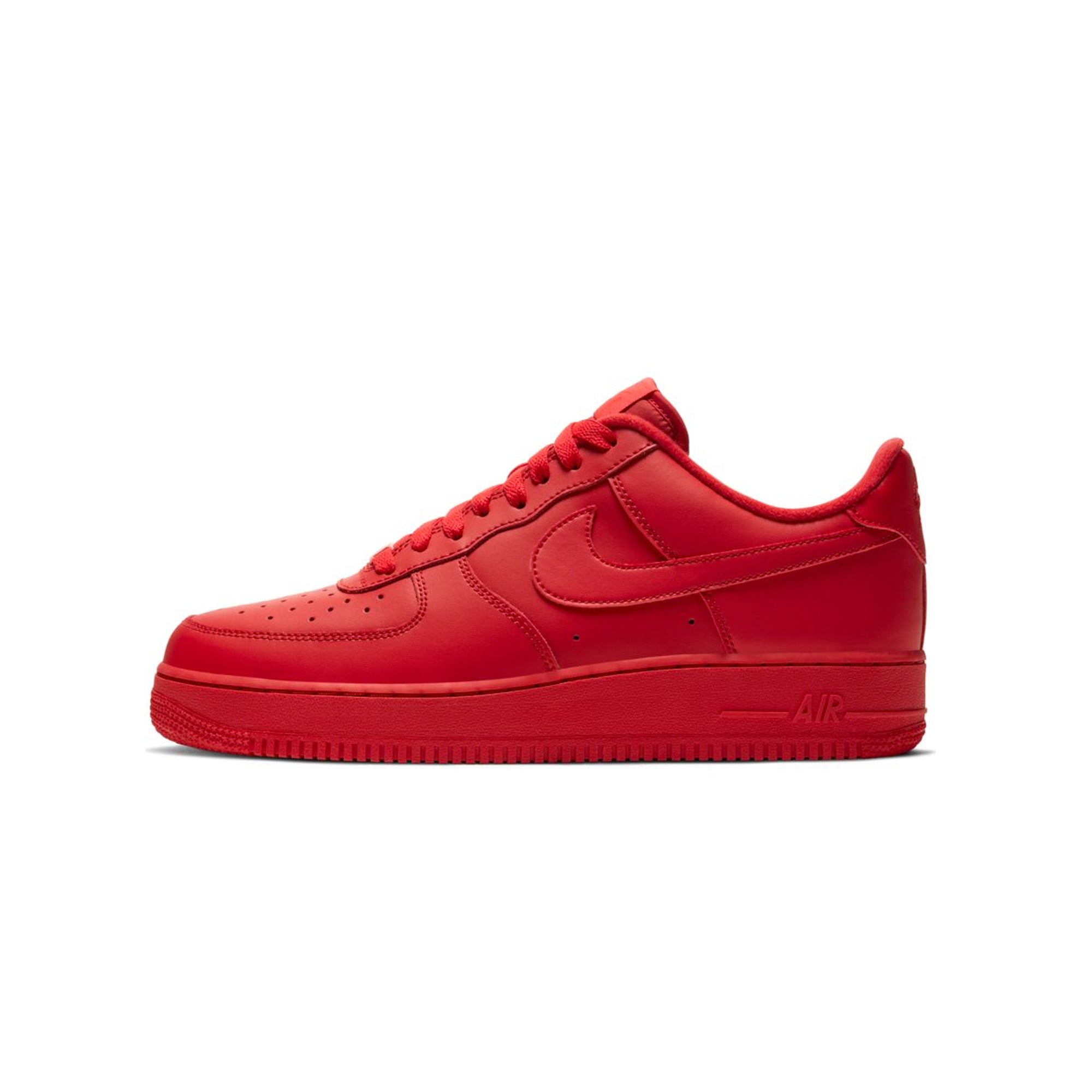 Оригінальна Mens Air Force 1 07 Lv8 1 Shoes University Red Nike – боковий вид