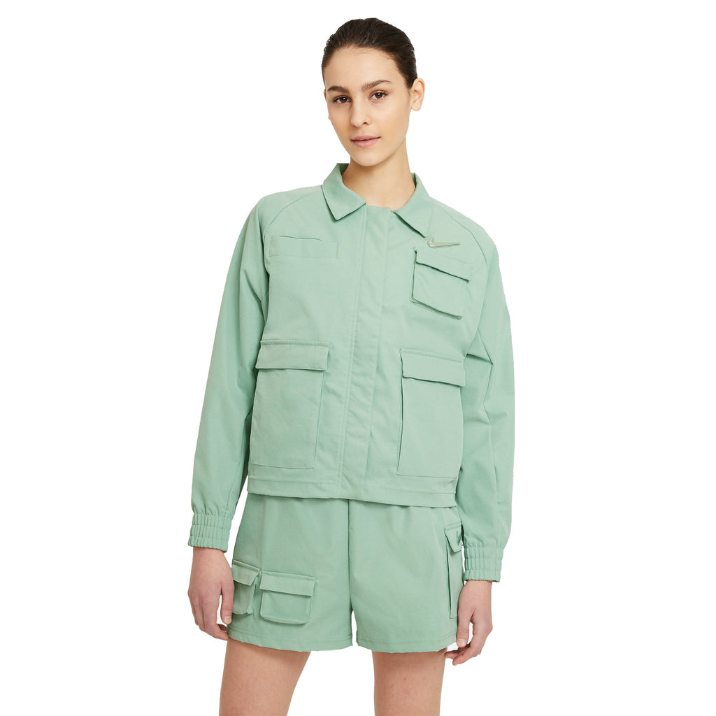 Womens Sportswear Swoosh Jacket Steam Nike – Гарантія оригінальності – вид ззаду