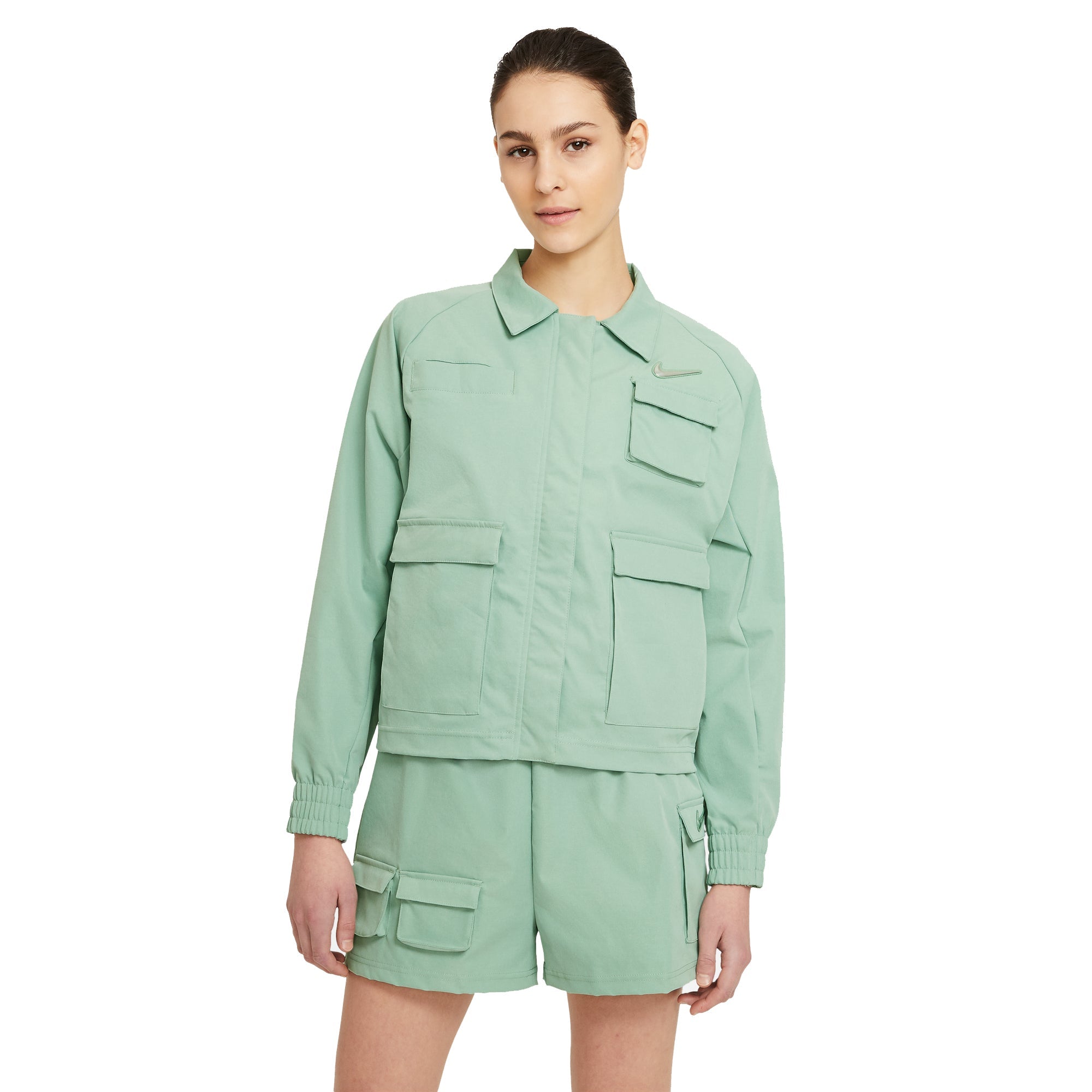 Womens Sportswear Swoosh Jacket Steam Nike – Гарантія оригінальності – вид ззаду - NIKE