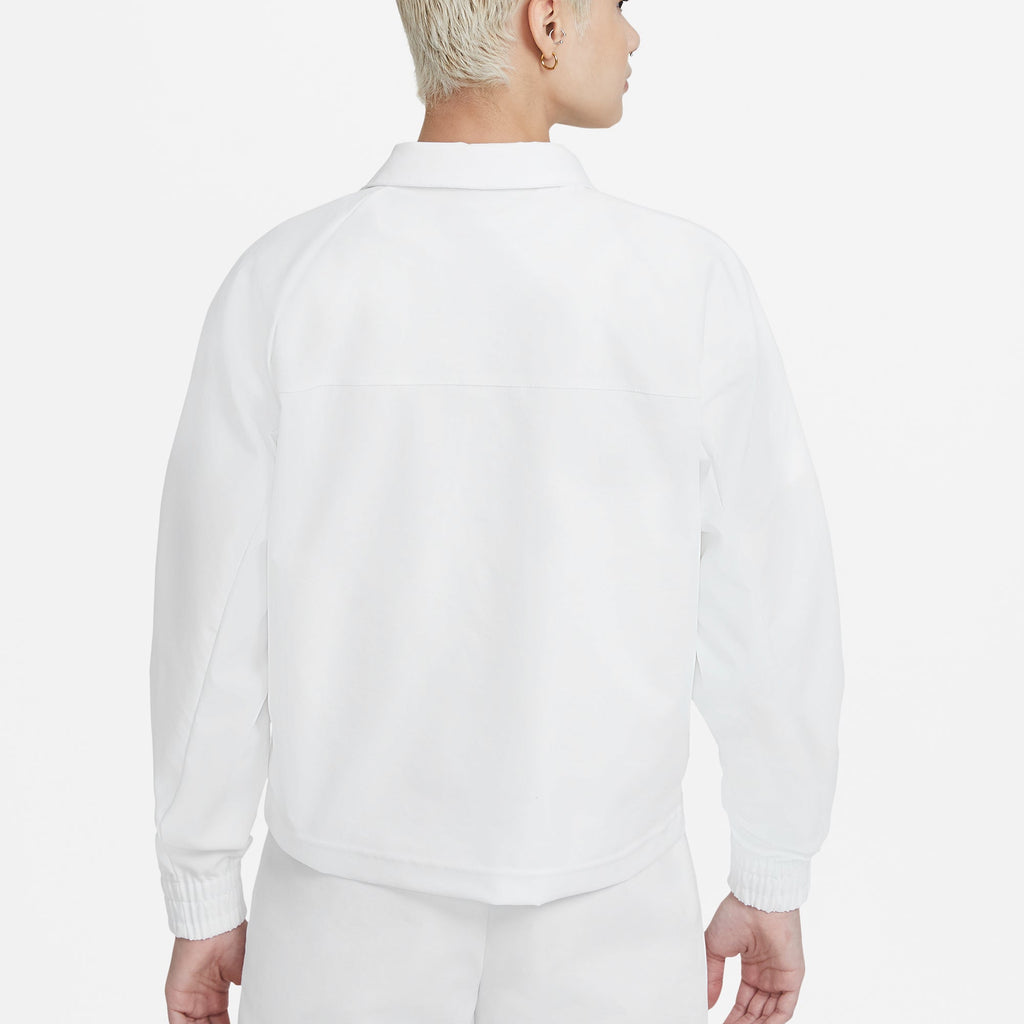 Womens Sportswear Swoosh Jacket White Nike оригінал – Купити в Україні – вид ззаду
