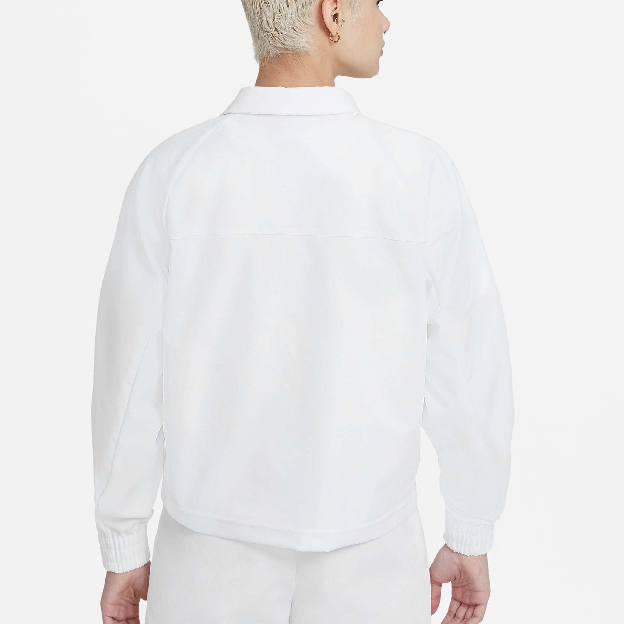 Womens Sportswear Swoosh Jacket White Nike оригінал – Купити в Україні – вид ззаду - NIKE