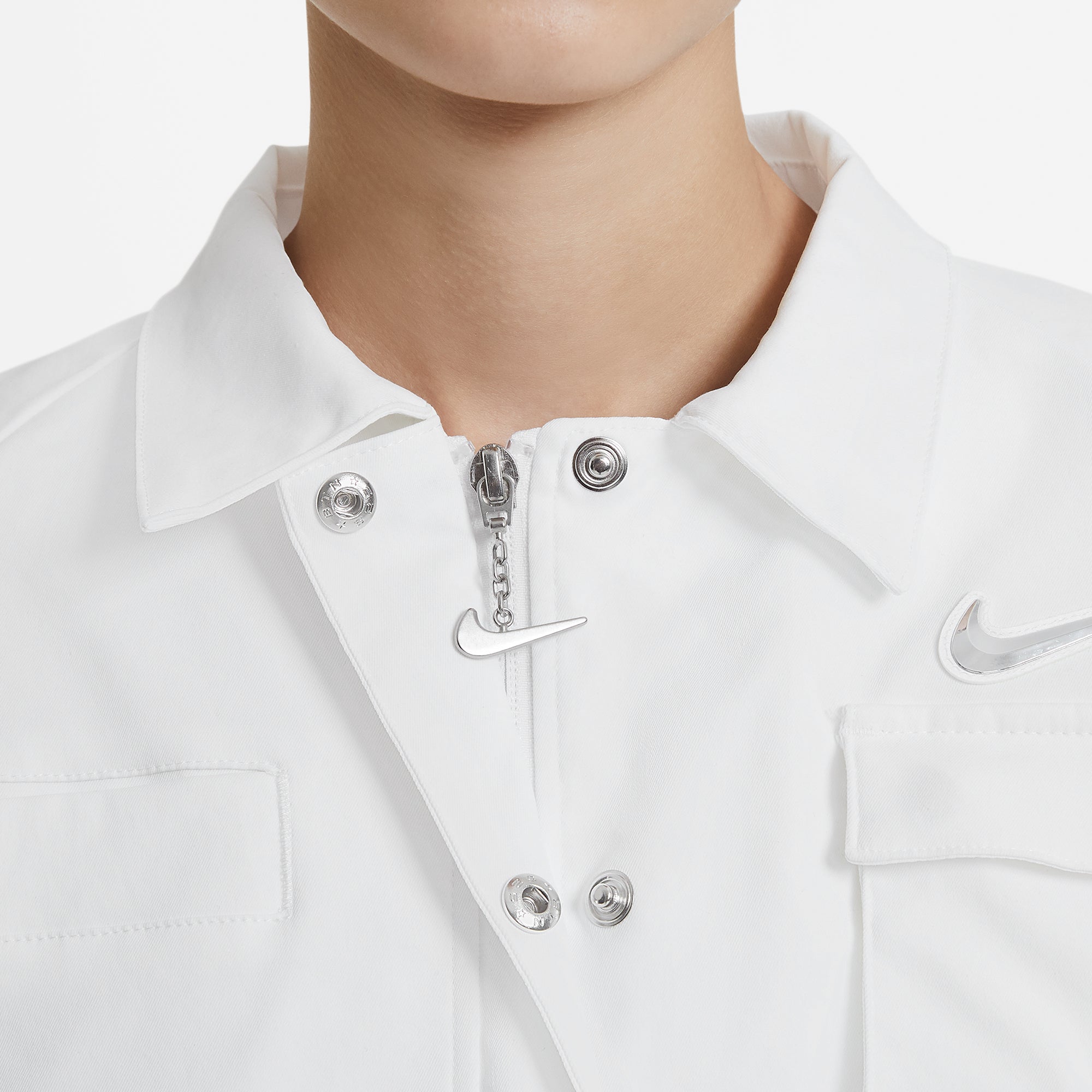 Womens Sportswear Swoosh Jacket White Nike оригінал – Купити в Україні – детальний вид