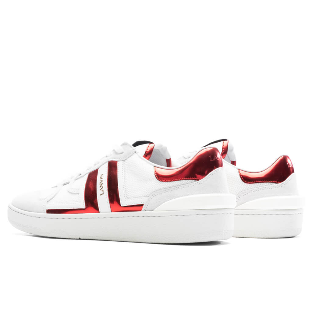 Clay Low Top Sneakers - White/Red - LANVIN