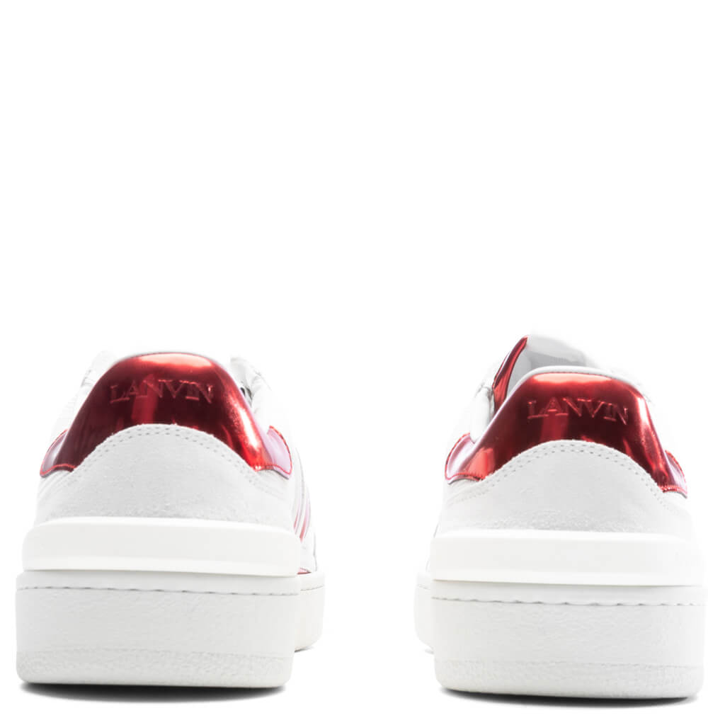 Clay Low Top Sneakers - White/Red - LANVIN