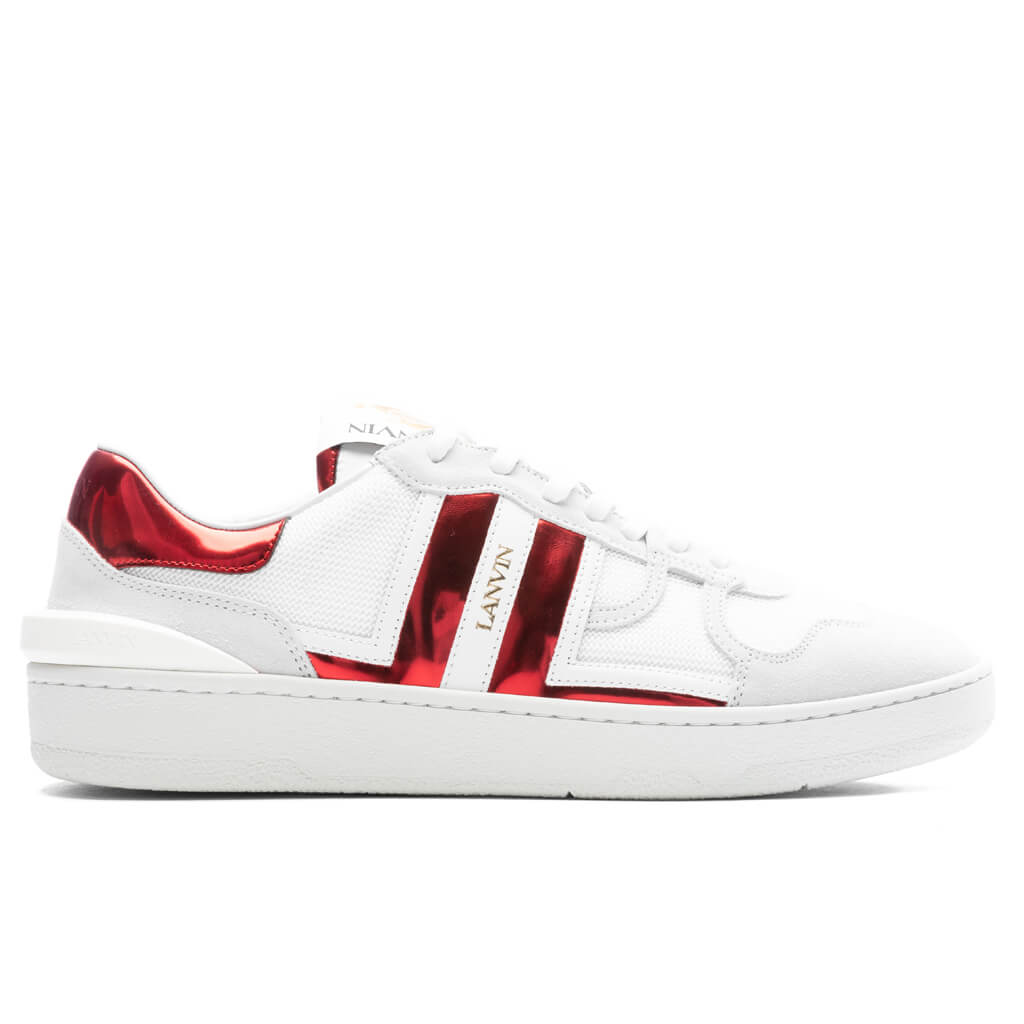 Clay Low Top Sneakers - White/Red - LANVIN