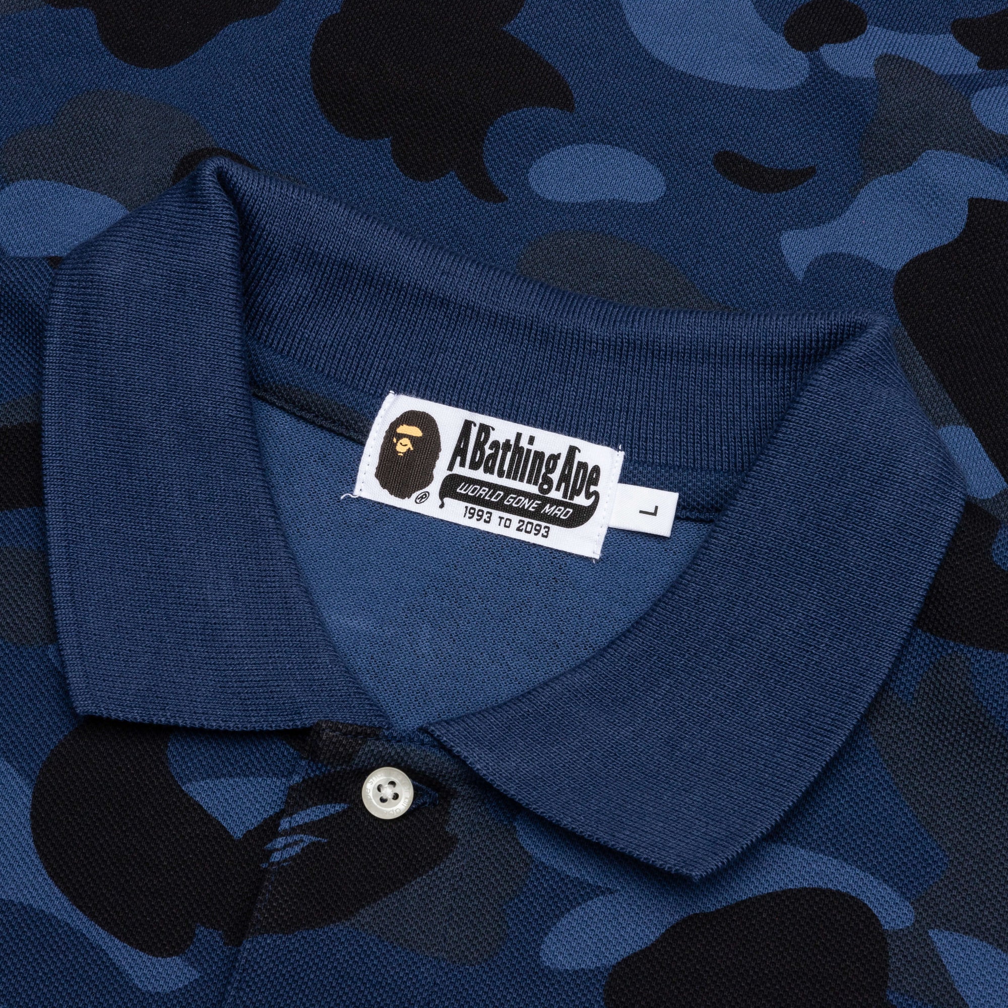 Color Camo Large Ape Head Relaxed Fit Polo Shirt A bathing ape – Гарантія оригінальності – детальний вид