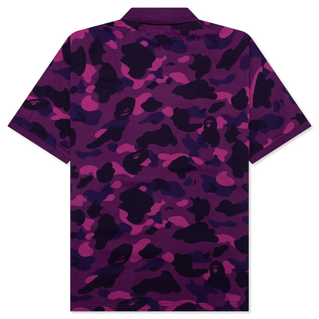 Color Camo Large Ape Head Relaxed Fit Polo Shirt A bathing ape – Гарантія оригінальності – вид ззаду