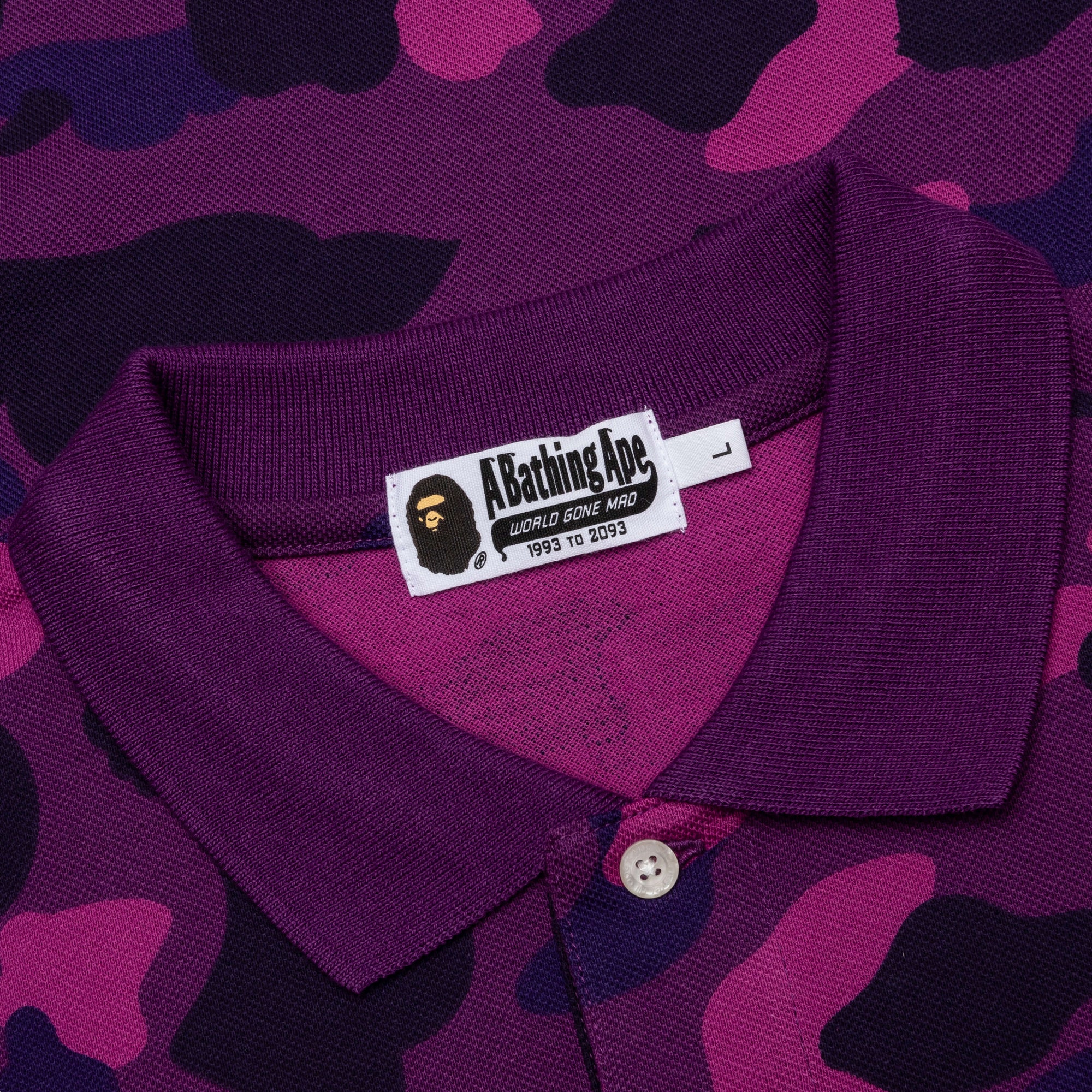 Color Camo Large Ape Head Relaxed Fit Polo Shirt A bathing ape – Гарантія оригінальності – детальний вид