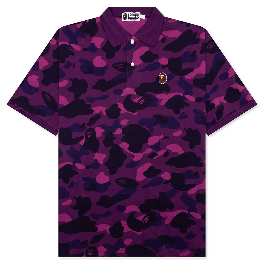 Color Camo Large Ape Head Relaxed Fit Polo Shirt A bathing ape – Гарантія оригінальності – боковий вид