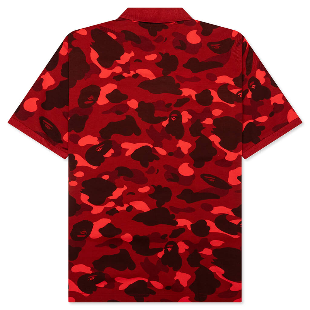 Color Camo Large Ape Head Relaxed Fit Polo Shirt A bathing ape – Гарантія оригінальності – вид ззаду