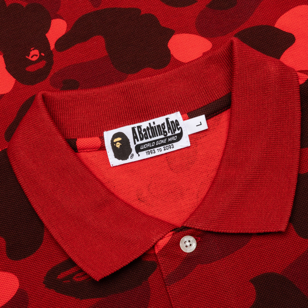 Color Camo Large Ape Head Relaxed Fit Polo Shirt A bathing ape – Гарантія оригінальності – детальний вид