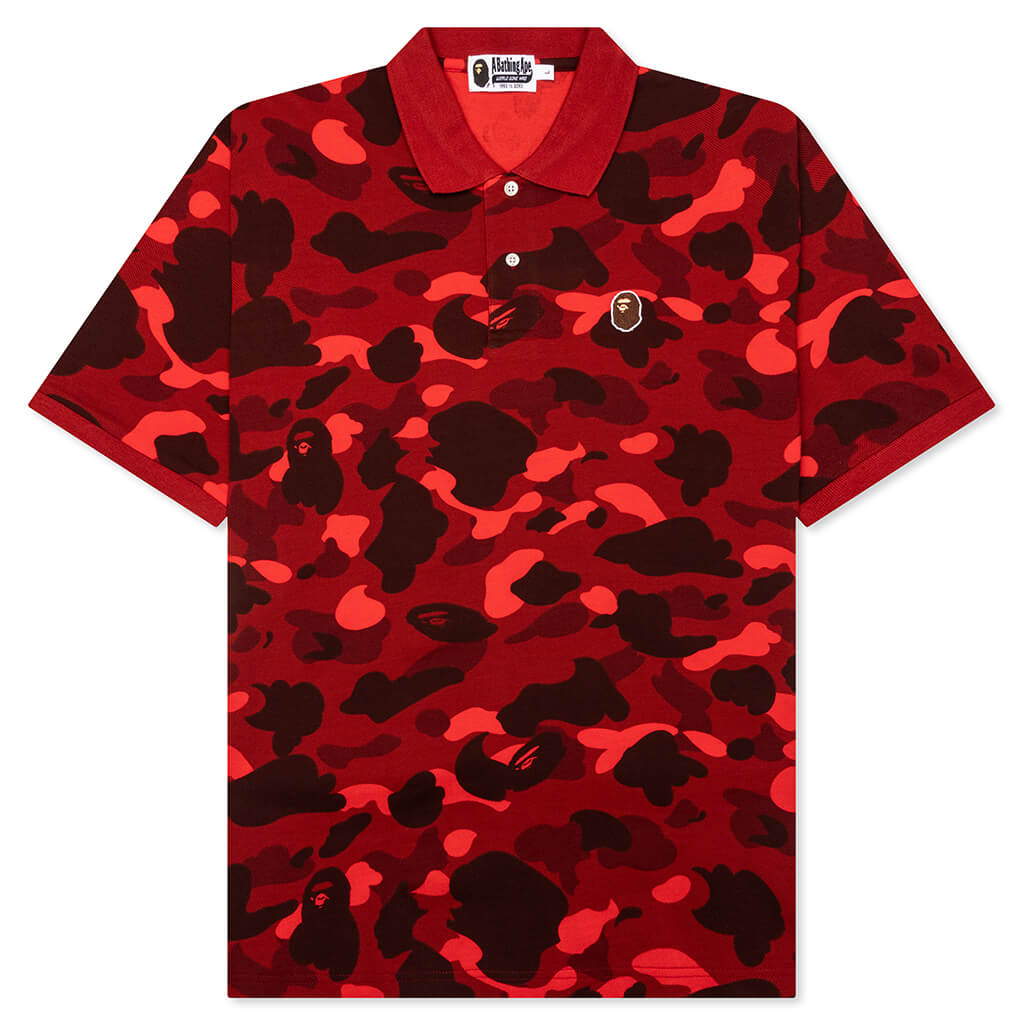Color Camo Large Ape Head Relaxed Fit Polo Shirt A bathing ape – Гарантія оригінальності – боковий вид