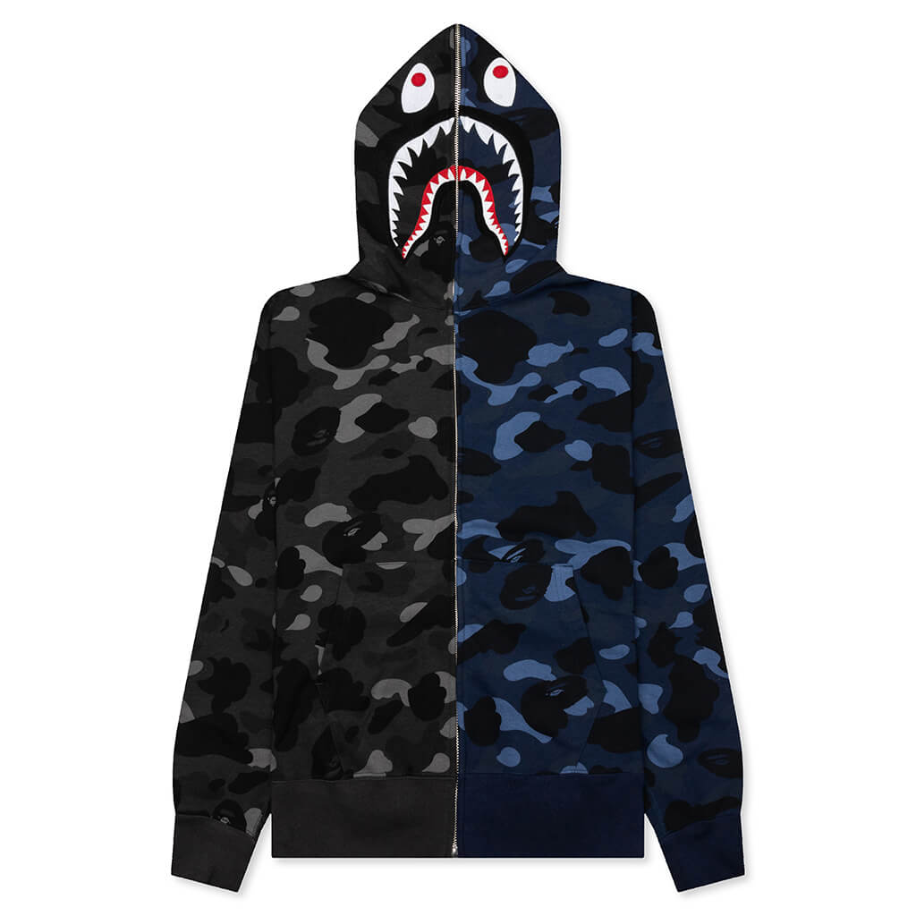 Color Camo Separate Shark Full Zip Hoodie A bathing ape – Гарантія оригінальності – боковий вид
