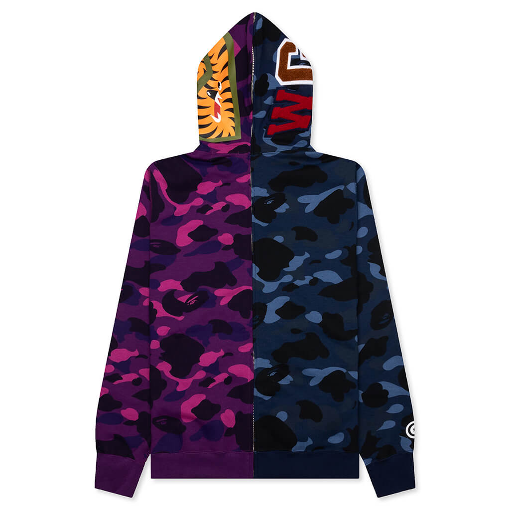Color Camo Separate Shark Full Zip Hoodie A bathing ape – Гарантія оригінальності – вид ззаду