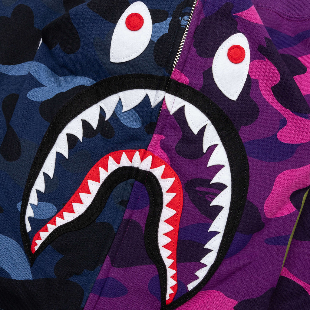 Color Camo Separate Shark Full Zip Hoodie A bathing ape – Гарантія оригінальності – детальний вид