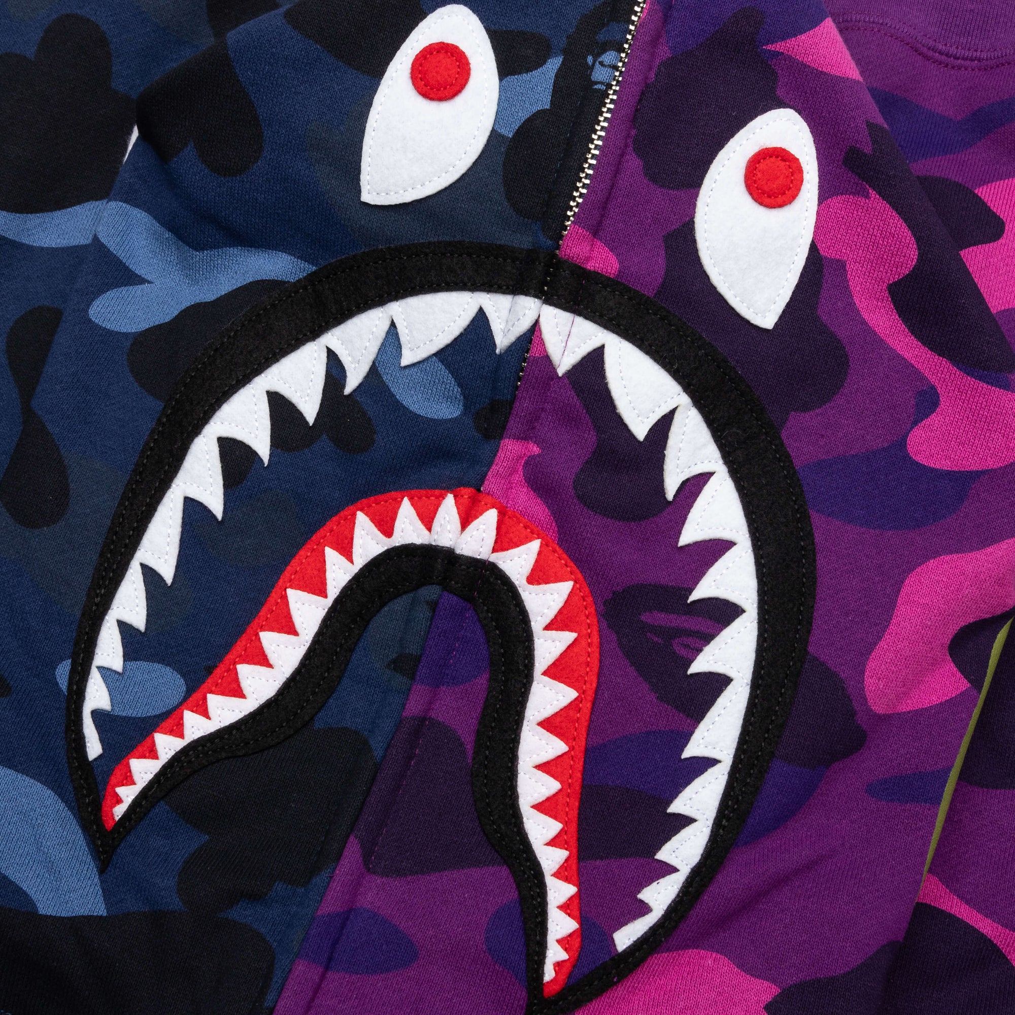 Color Camo Separate Shark Full Zip Hoodie A bathing ape – Гарантія оригінальності – детальний вид