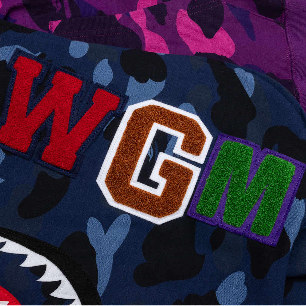 Color Camo Separate Shark Full Zip Hoodie A bathing ape – Гарантія оригінальності – збільшений вид