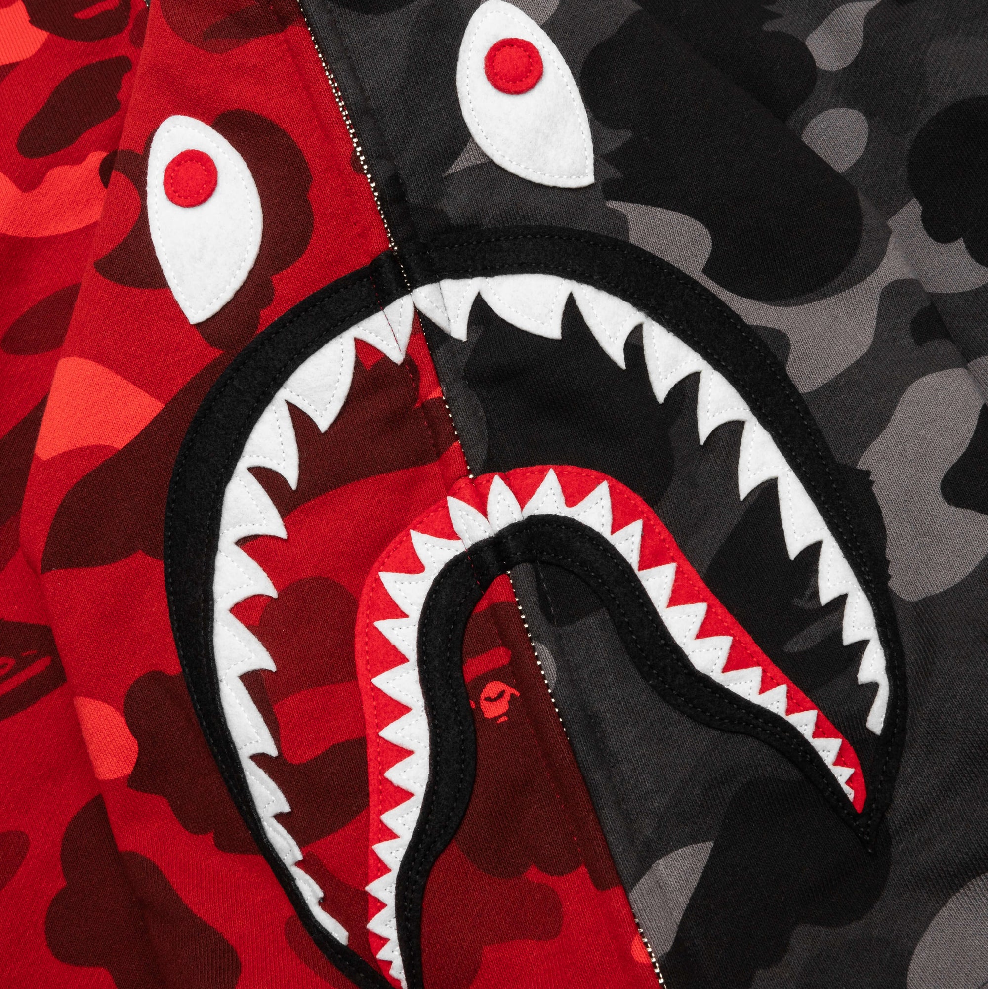 Color Camo Separate Shark Full Zip Hoodie A bathing ape – Гарантія оригінальності – детальний вид