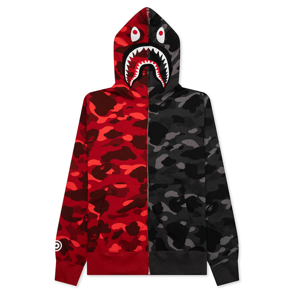 Color Camo Separate Shark Full Zip Hoodie A bathing ape – Гарантія оригінальності – боковий вид