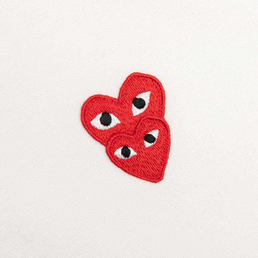 Womens Stacked Heart Hooded Sweatshirt Comme des garcons – Гарантія оригінальності – детальний вид
