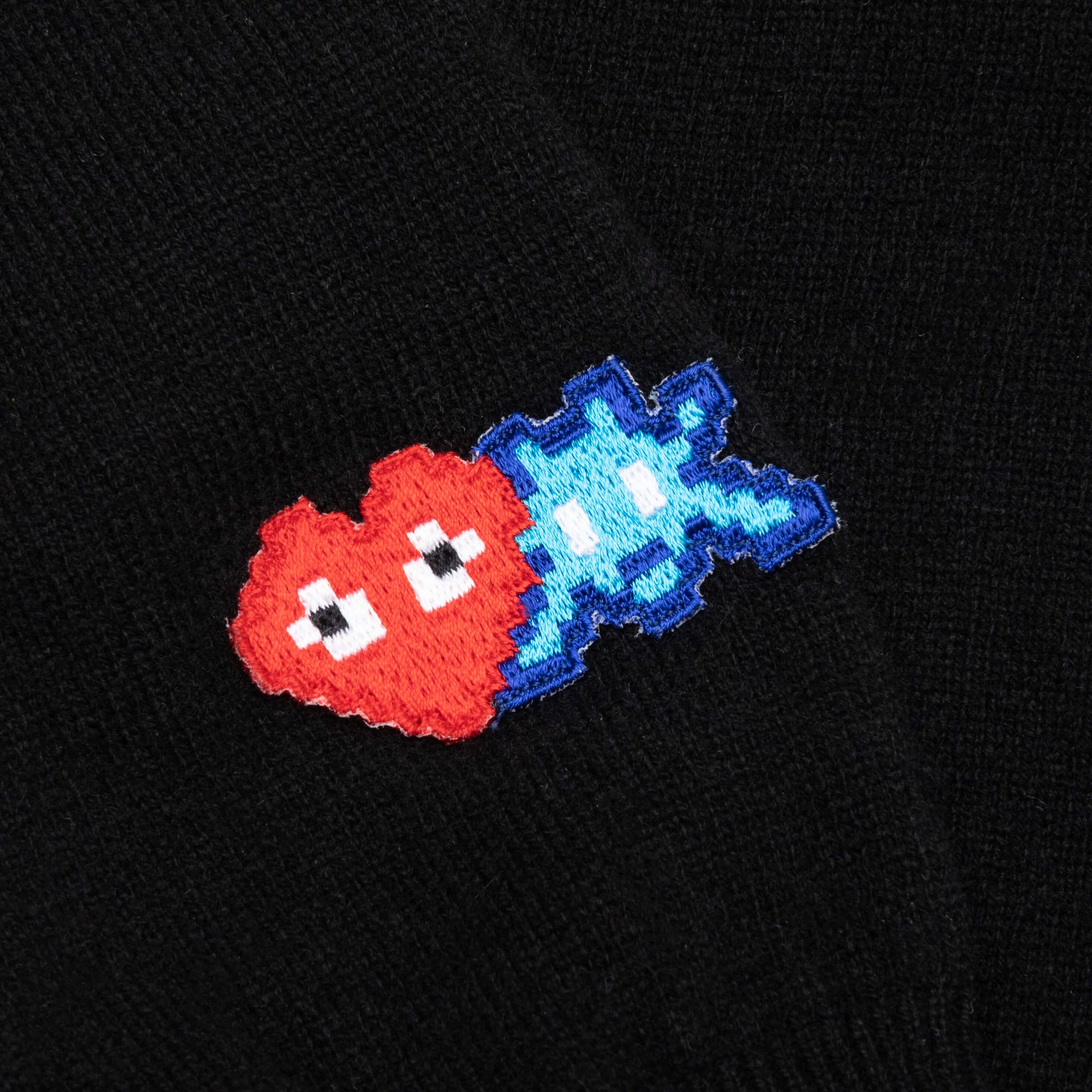 Comme des Garcons PLAY x the Artist Invader Button Cardigan - Black - COMME DES GARCONS