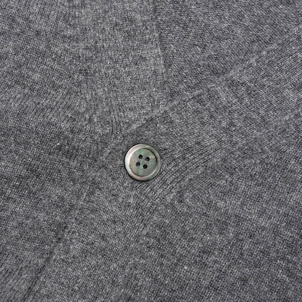Comme des Garcons PLAY x the Artist Invader Button Cardigan - Grey - COMME DES GARCONS