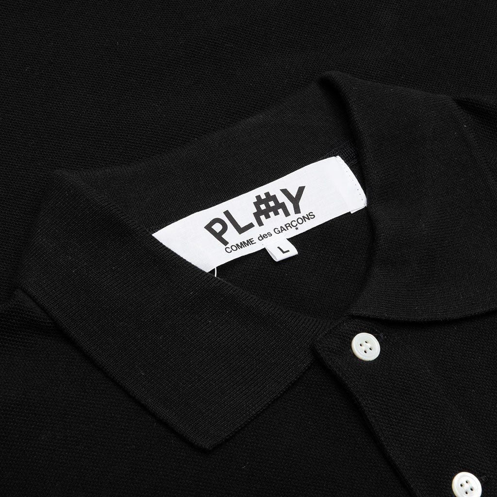 Comme des Garcons PLAY x the Artist Invader Polo - Black - COMME DES GARCONS