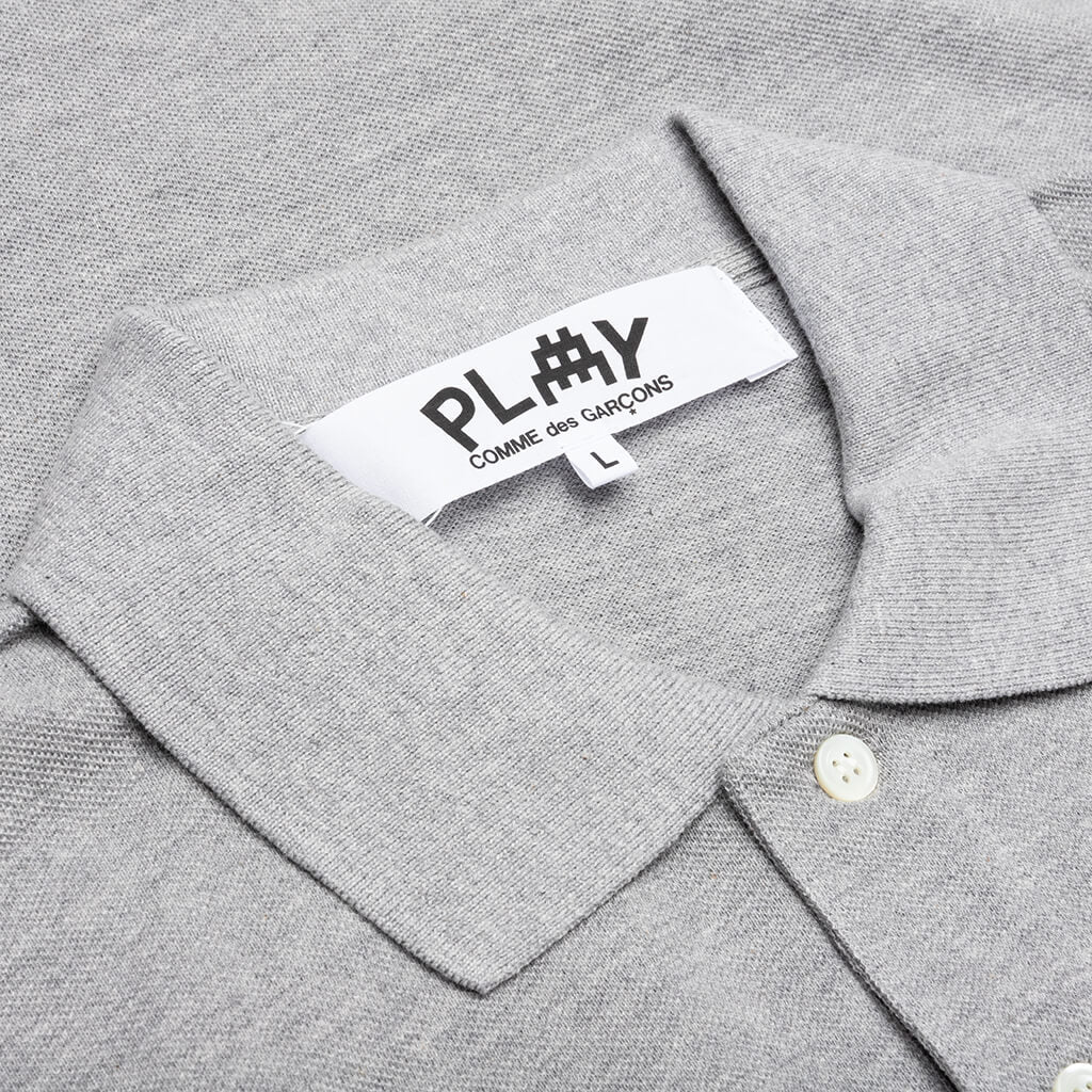 Comme des Garcons PLAY x the Artist Invader Polo - Grey - COMME DES GARCONS