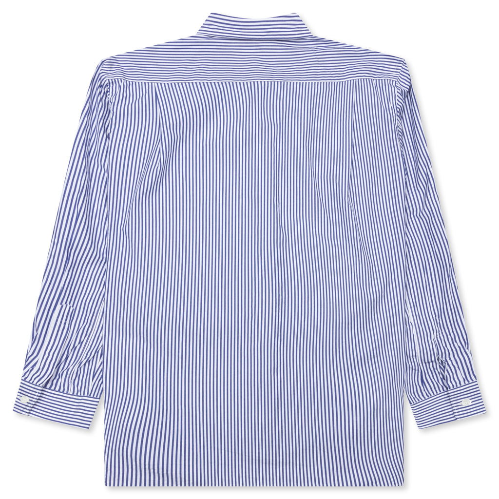 Comme des Garcons PLAY x the Artist Invader Striped Shirt - Blue/White - COMME DES GARCONS