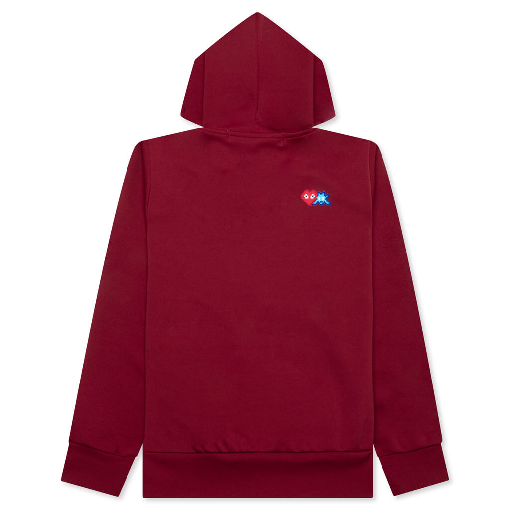Comme des Garcons PLAY x the Artist Invader Women's Full-Zip Hoodie - Burgundy - COMME DES GARCONS