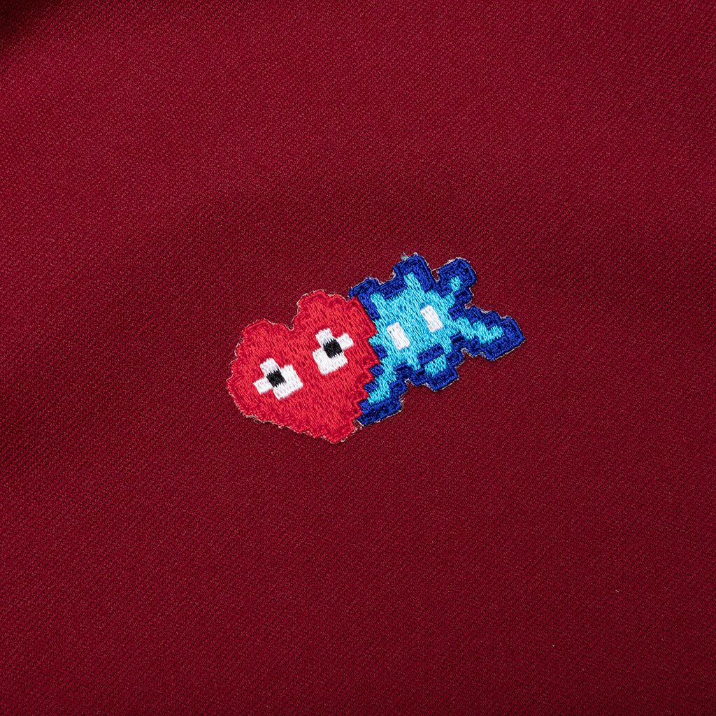 Comme des Garcons PLAY x the Artist Invader Women's Full-Zip Hoodie - Burgundy - COMME DES GARCONS
