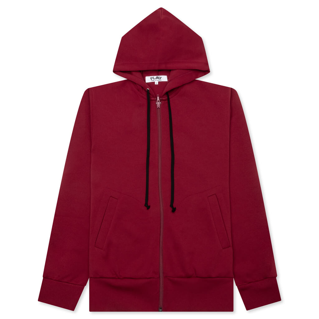 Comme des Garcons PLAY x the Artist Invader Women's Full-Zip Hoodie - Burgundy - COMME DES GARCONS